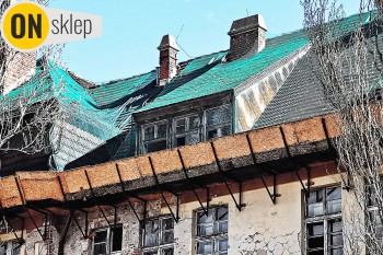  Dach - Zabezpieczenie starego dachu i elementów dachowych, siatka do przykrycia dachu 